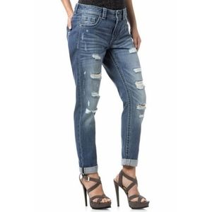 Miss Me Boyfriend Ankle Distressed Jeans